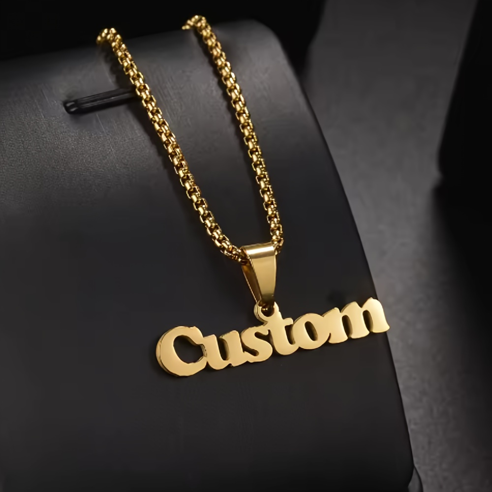 Custom 18K Plated Stainless Steel Name Necklace — Personalized Gift
